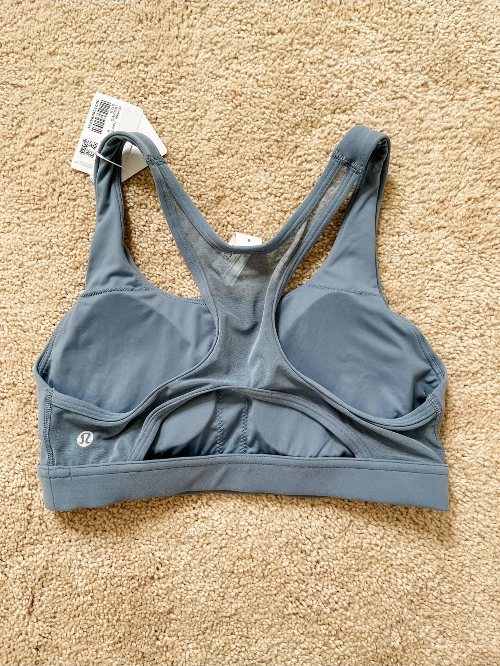 Lululemon wunder train mesh-back bra NEW with tags size 6, steel blue
